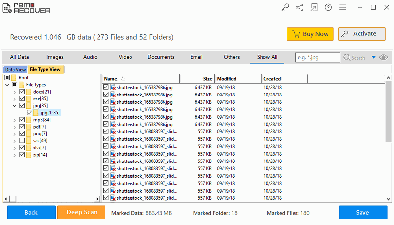 Unformat Drive Error - Recovered Files List