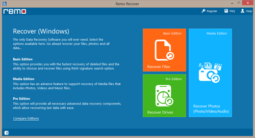 Rescue Data from Raw Disk - Main Window