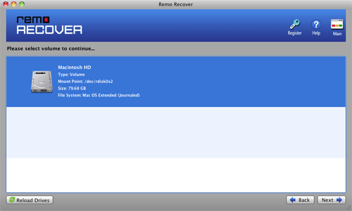 Unformat Drive Data Recovery - Main Window