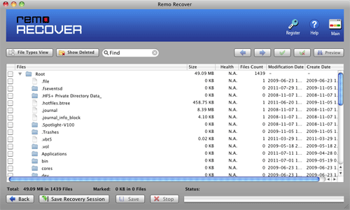 De Unformat Drive Data Recovery - File View